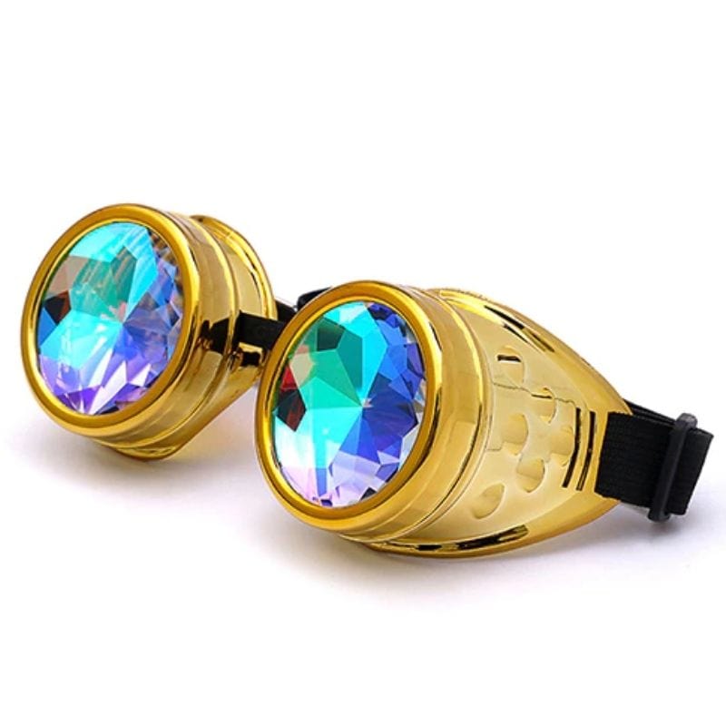 Lunettes Steampunk Kaleidoscope | Visionnaire Chromatique - The Steampunk Emporium Doré