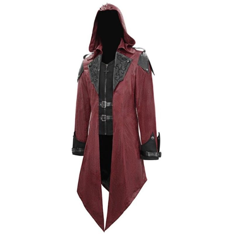 Manteau Gothique Homme Rouge | RedVamp - The Steampunk Emporium