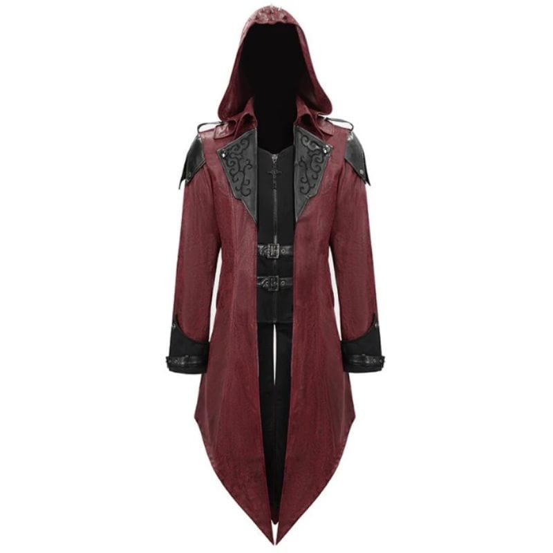 Manteau Gothique Homme Rouge | RedVamp - The Steampunk Emporium