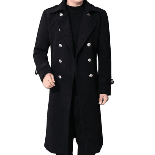 Manteau Homme Long Victorien | RoyaleGarde - The Steampunk Emporium M / Noir