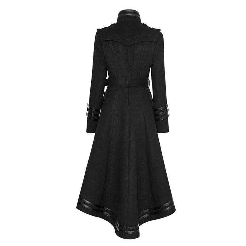 Manteau Long Noir Gothique Femme | ShadowBlade - The Steampunk Emporium