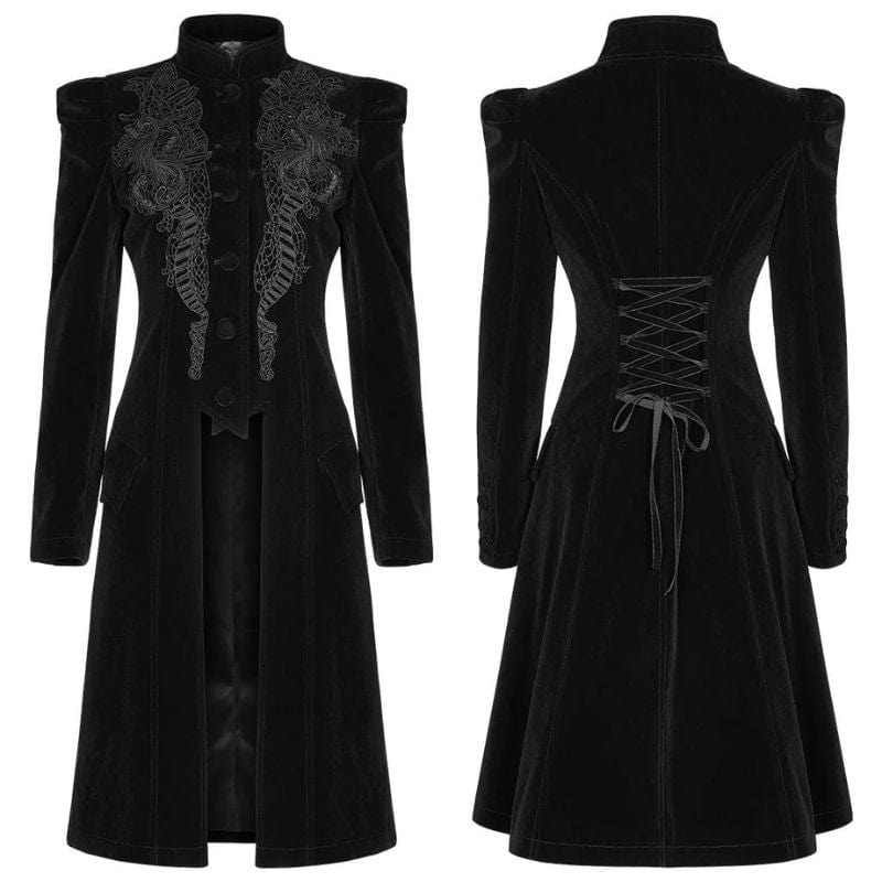 Manteau Redingote Femme Gothique | Élégance Sombre - The Steampunk Emporium