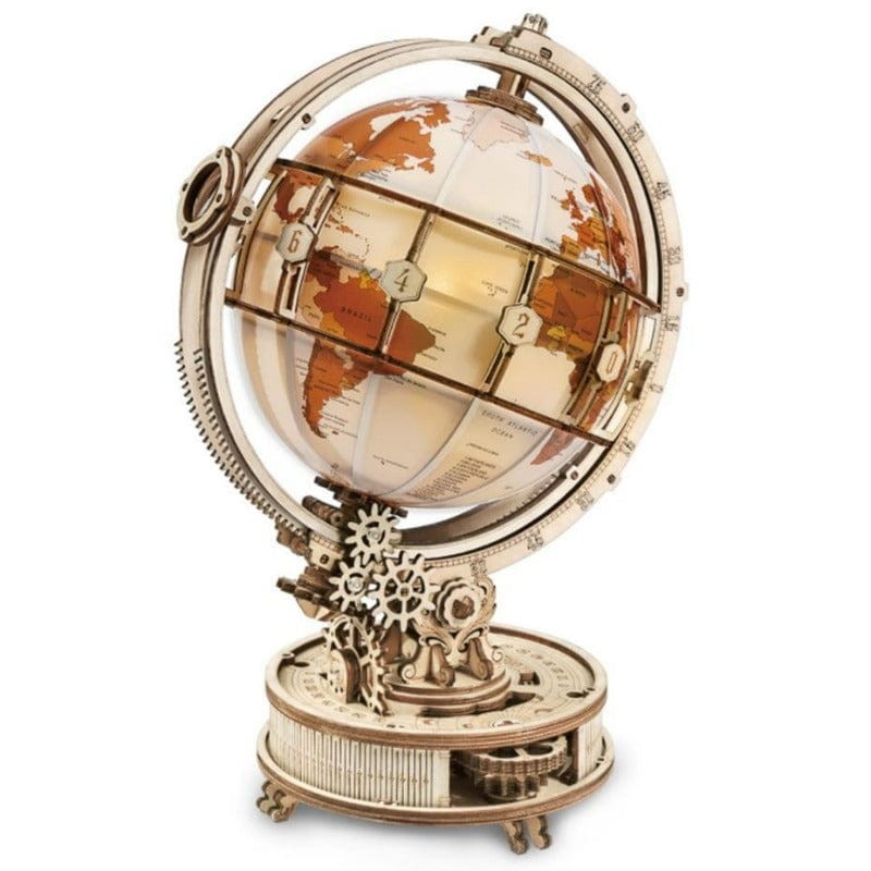 Maquette Bois Globe Terrestre | Artisanat Terre&Bois - The Steampunk Emporium