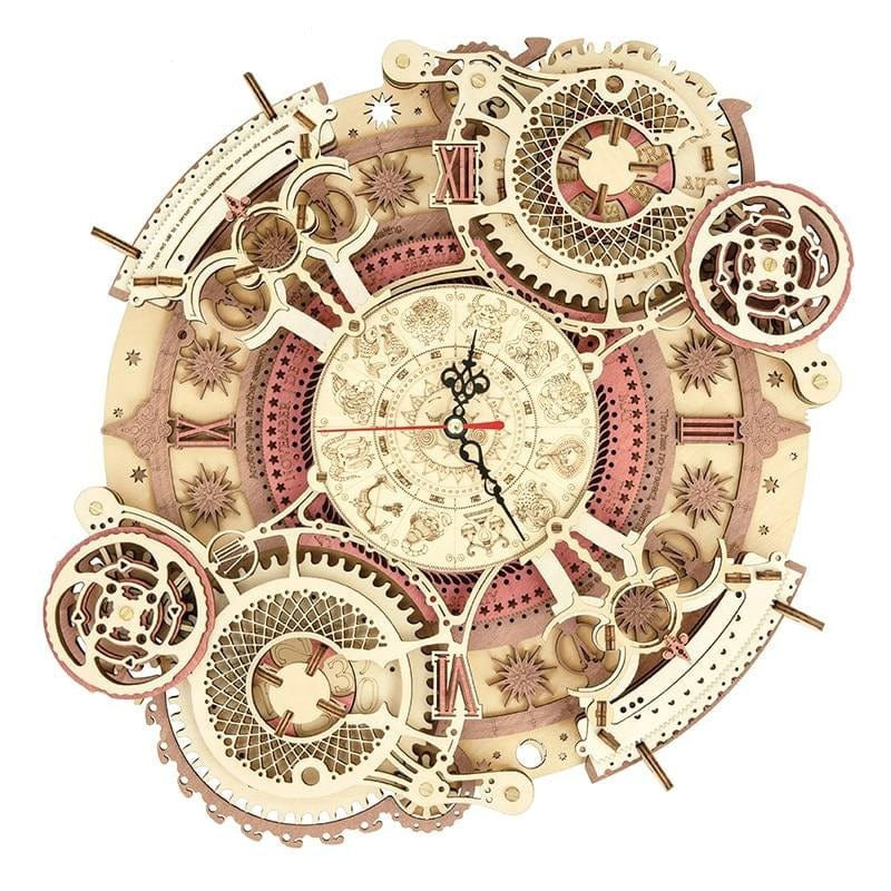 Maquette en Bois Horloge Animée | TimeCrafted - The Steampunk Emporium