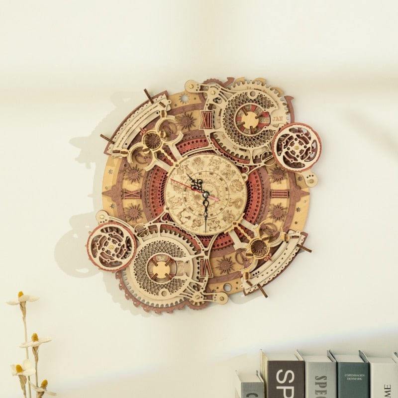 Maquette en Bois Horloge Animée | TimeCrafted - The Steampunk Emporium