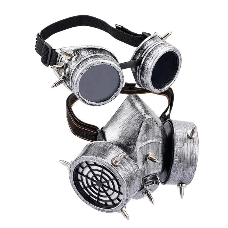 Masque à Gaz Steampunk | CyberPunk AirBloc - The Steampunk Emporium Argent