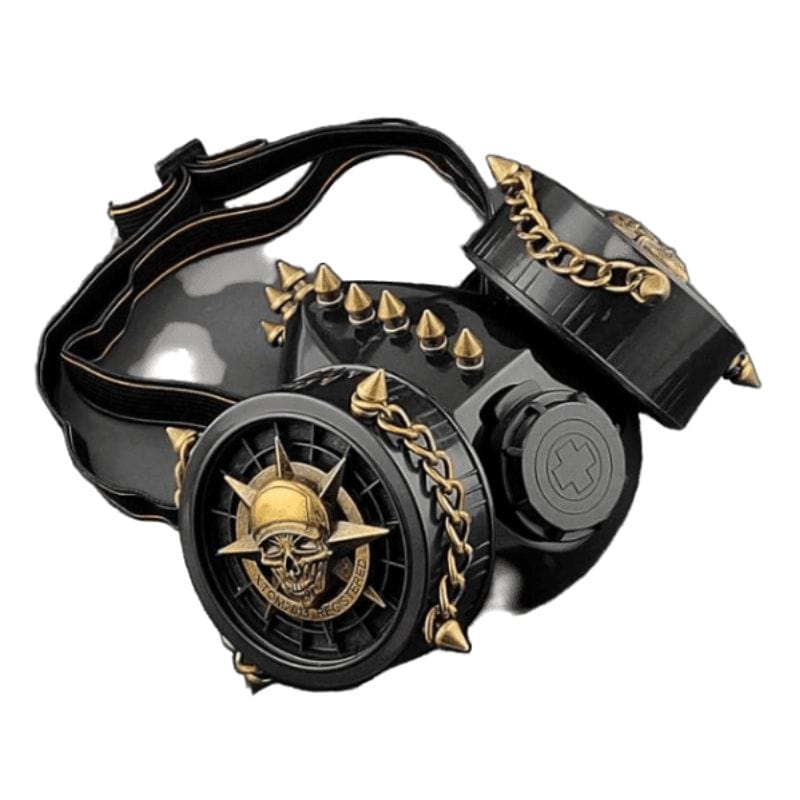 Masque à Gaz Steampunk Homme | VaporMax Steelskin - The Steampunk Emporium Noir