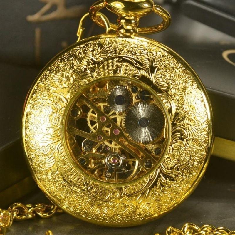 Montre à Gousset Savonnette Or | GoldTime - The Steampunk Emporium