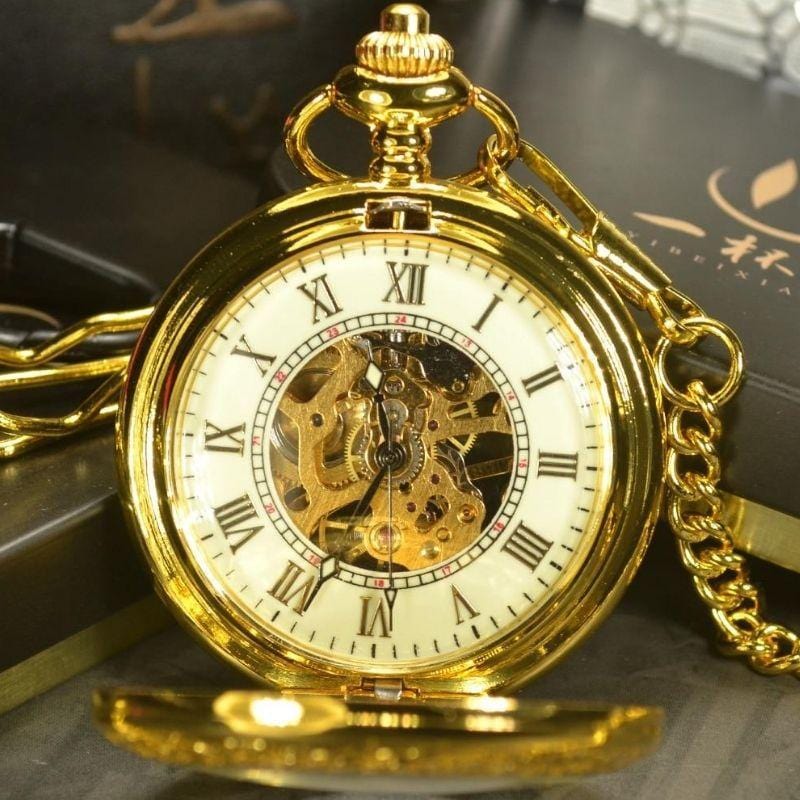 Montre à Gousset Savonnette Or | GoldTime - The Steampunk Emporium