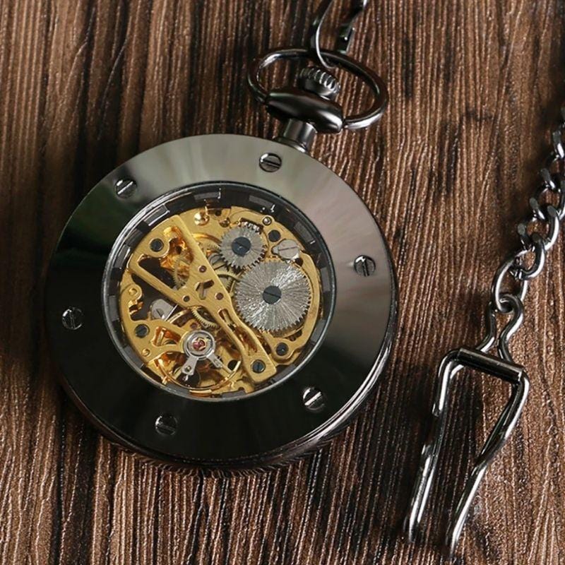 Montre à Gousset Squelette Ancienne | Skelet Chrono - The Steampunk Emporium