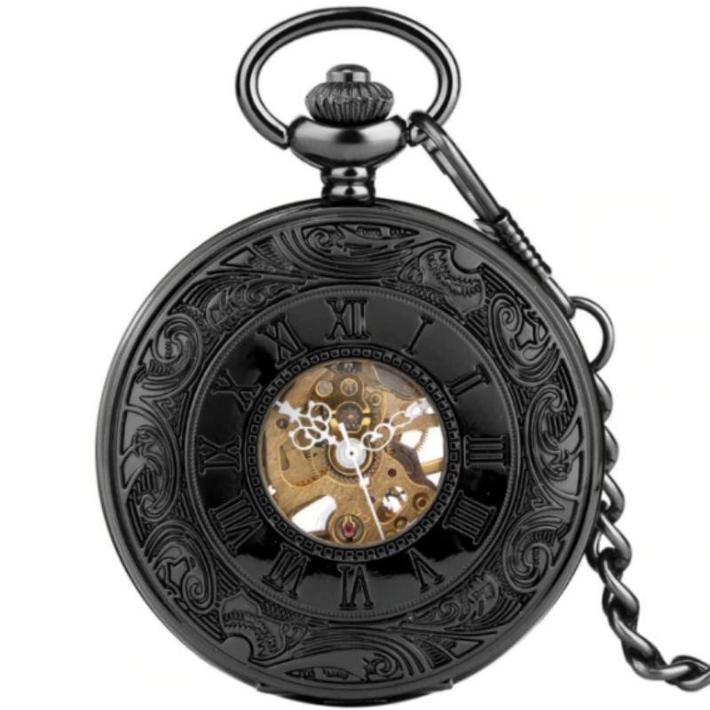 Montre à Gousset Steampunk Chiffres Romains | LuxeVision - The Steampunk Emporium