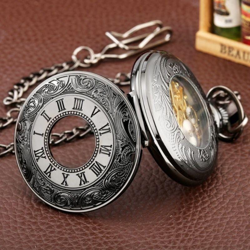 Montre à Gousset Steampunk Chiffres Romains | LuxeVision - The Steampunk Emporium