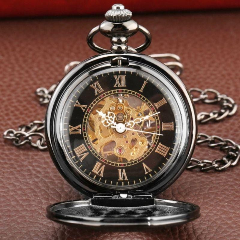 Montre à Gousset Steampunk Chiffres Romains | LuxeVision - The Steampunk Emporium