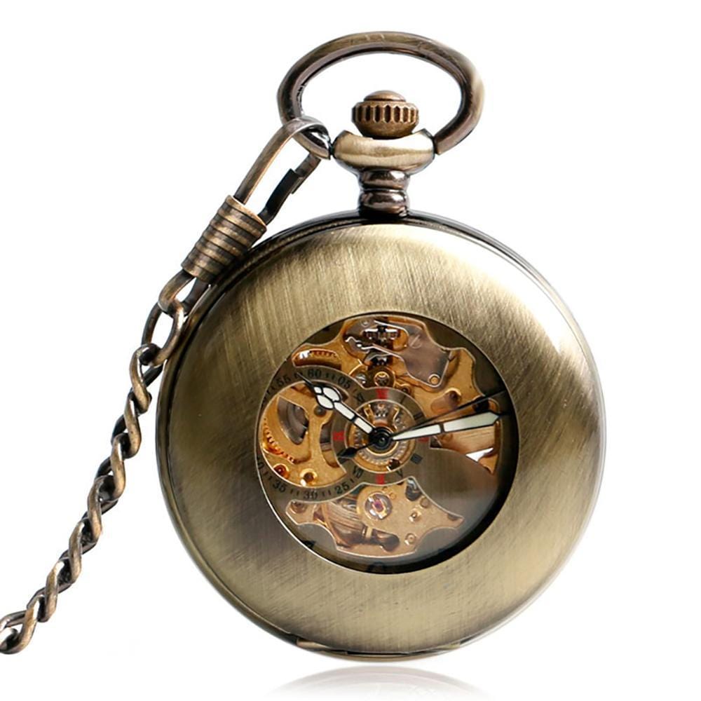 Montre de Poche Steampunk (Coffret) | L'Élégance du Temps - The Steampunk Emporium Bronze avec Coffret