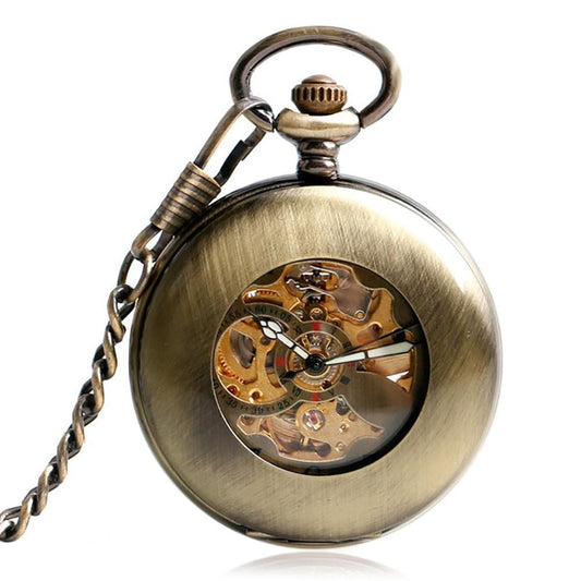 Montre de Poche Steampunk (Coffret) | L'Élégance du Temps - The Steampunk Emporium Bronze avec Coffret