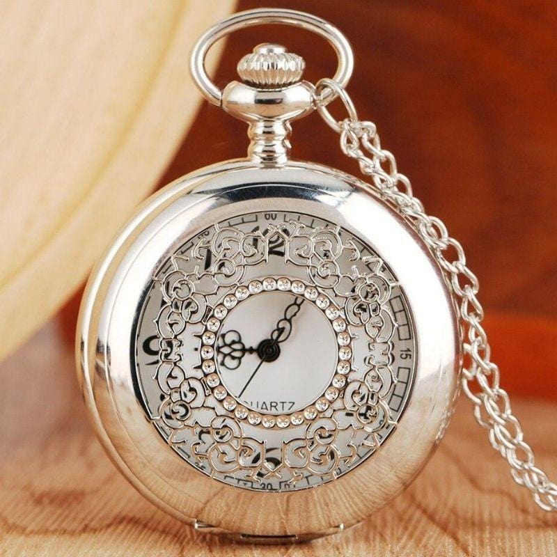 Montre Gousset Pendentif Femme Argent | LuxeBrilliance - The Steampunk Emporium