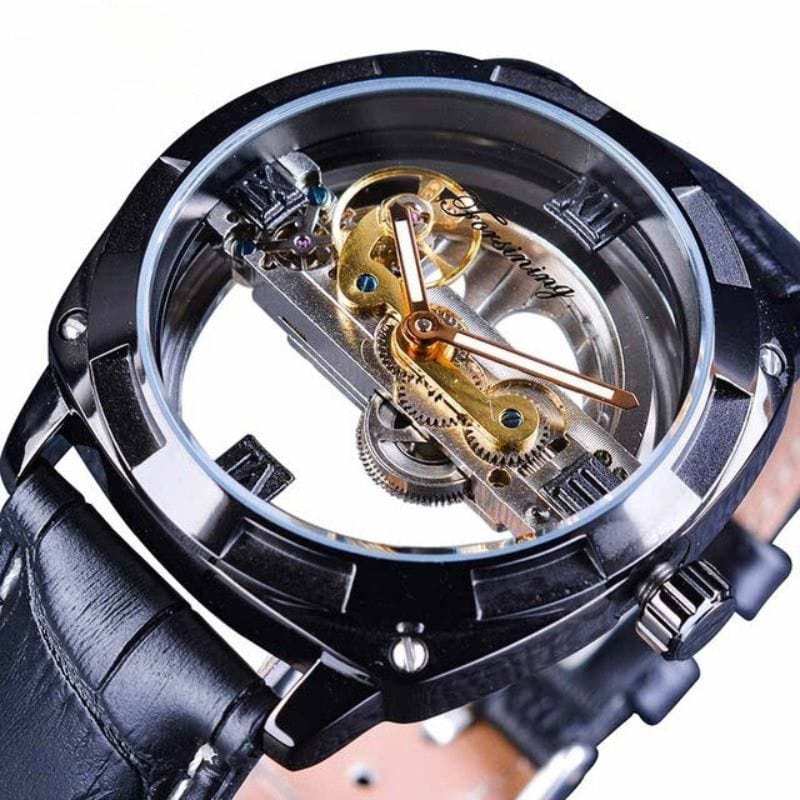 Montre Steampunk Cadran Transparent | TimeGear - The Steampunk Emporium Noir