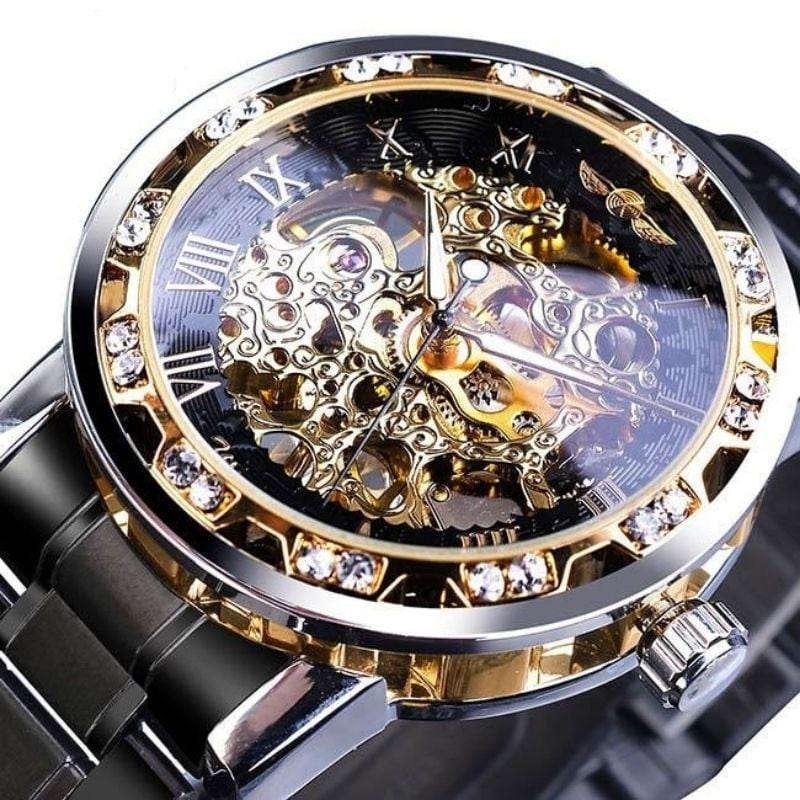 Montre Steampunk Luxe | TimeCrafter - The Steampunk Emporium Noir et Or