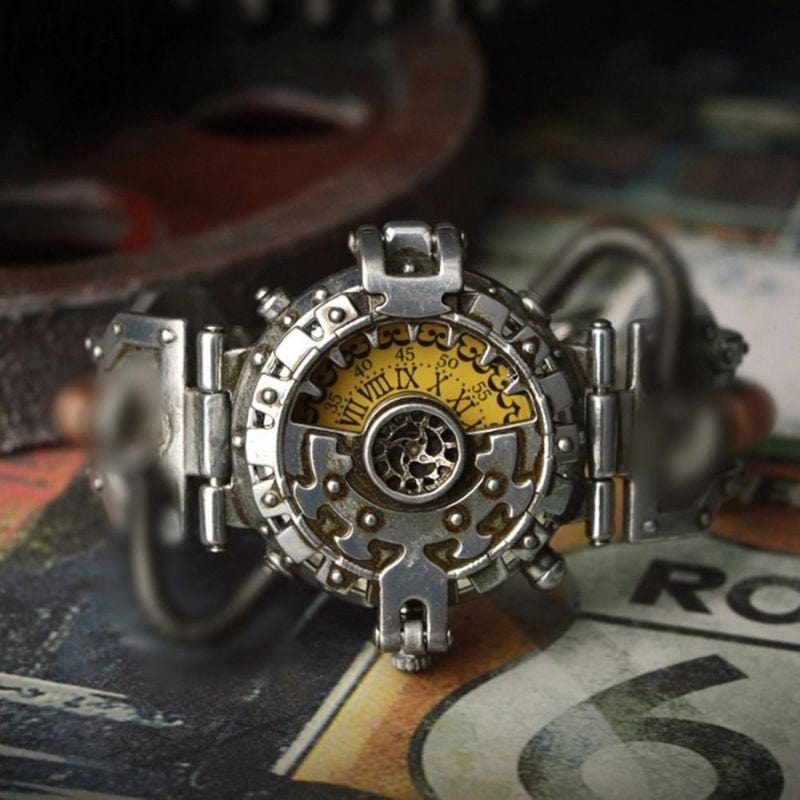 Montre Steampunk Mad Max | ChronoForge - The Steampunk Emporium Jaune