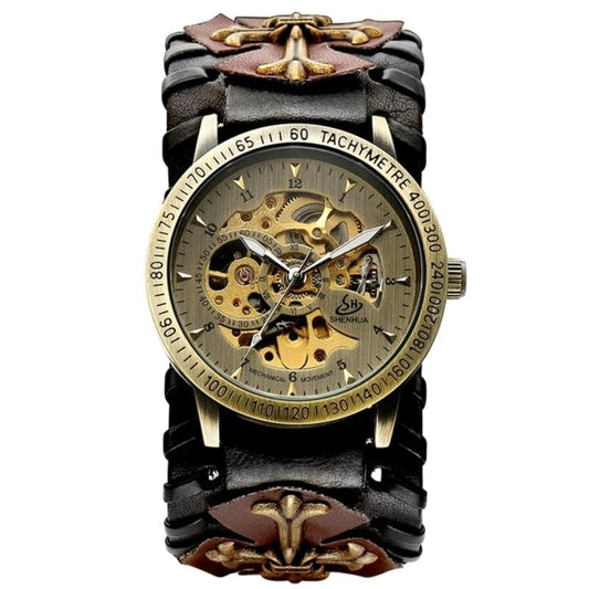 Montre Style Médiévale | Éclat du Temps - The Steampunk Emporium Noir / Avec chiffre