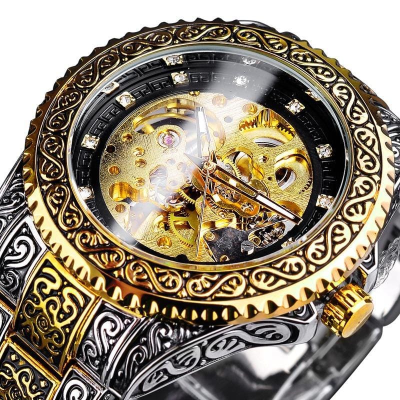 Montre Style Steampunk | TimeWarp Chronicles - The Steampunk Emporium Doré et Noir