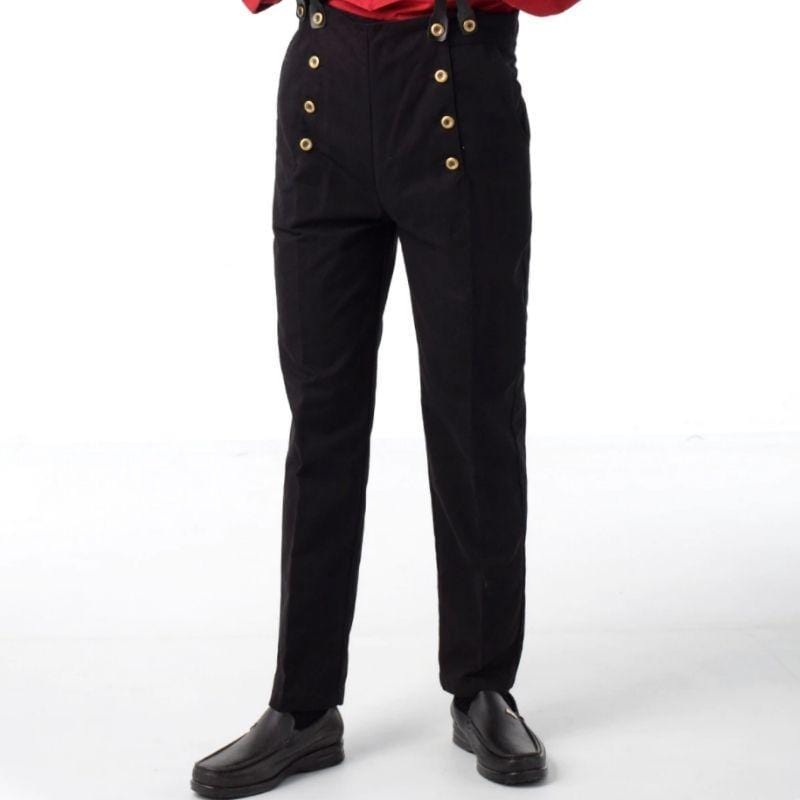 Pantalon à Pince Victorien Homme | PrestigeGentleman - The Steampunk Emporium Noir / S