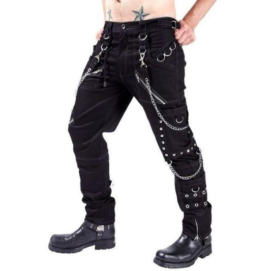 Pantalon Gothique Cargo Mystère Noir - The Steampunk Emporium