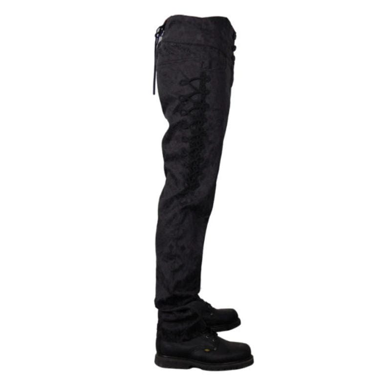 Pantalon Gothique Victorien | Stylo Noir Brillant - The Steampunk Emporium