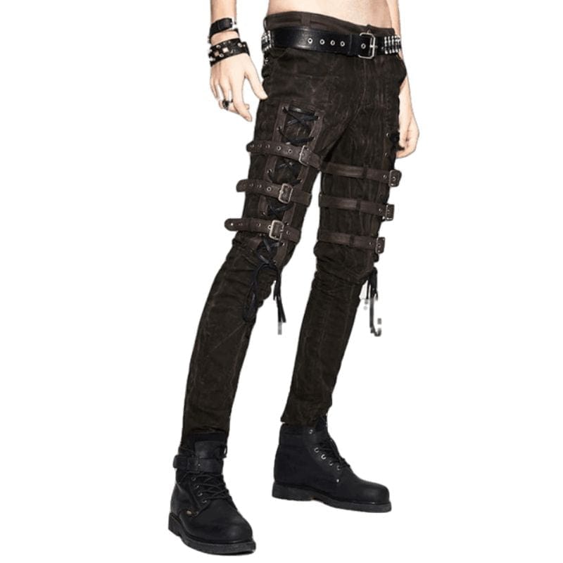 Pantalon Punk Marron | StyleXtreme - The Steampunk Emporium