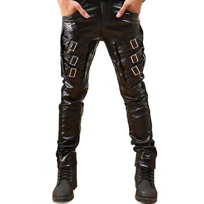 Pantalon Simili PU Gothique Homme | ShadowStrike - The Steampunk Emporium