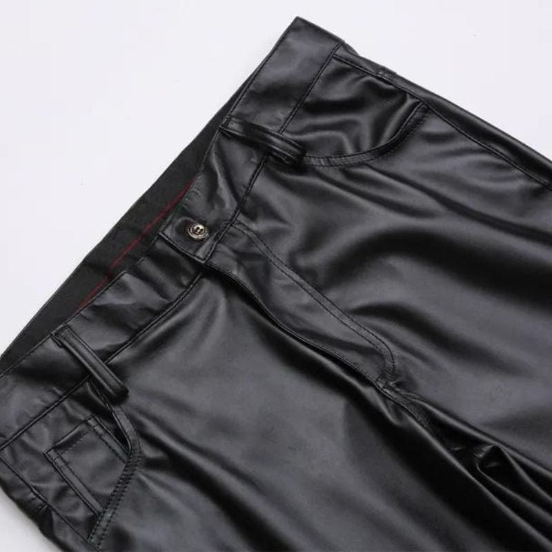 Pantalon Simili PU Noir pour Homme | Noir Luxe - The Steampunk Emporium