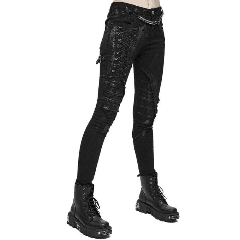 Pantalon Steampunk Rock Femme | Élégance Rétro Chic - The Steampunk Emporium