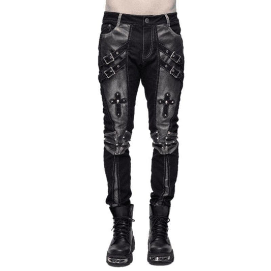 Pantalon Steampunk Rock Homme | FusionStyle - The Steampunk Emporium S / Argent