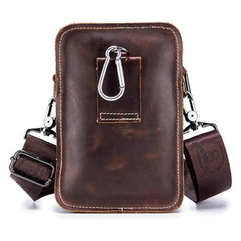 Pochette Cuir Homme Bandoulière | LuxeGuard - The Steampunk Emporium