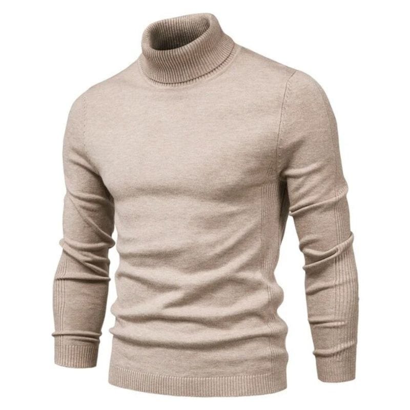 Pull Col Roulé Homme Slim | UltraFit Warm - The Steampunk Emporium Beige / S