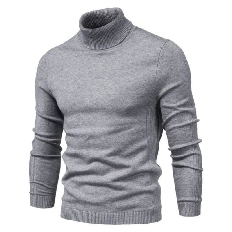 Pull Col Roulé Homme Slim | UltraFit Warm - The Steampunk Emporium Gris clair / S