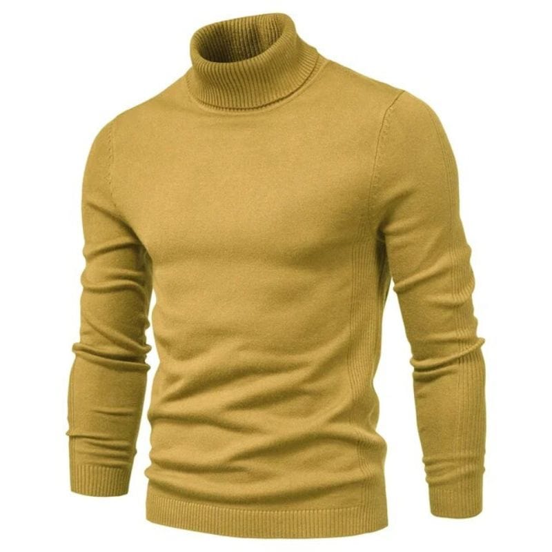 Pull Col Roulé Homme Slim | UltraFit Warm - The Steampunk Emporium Jaune / S