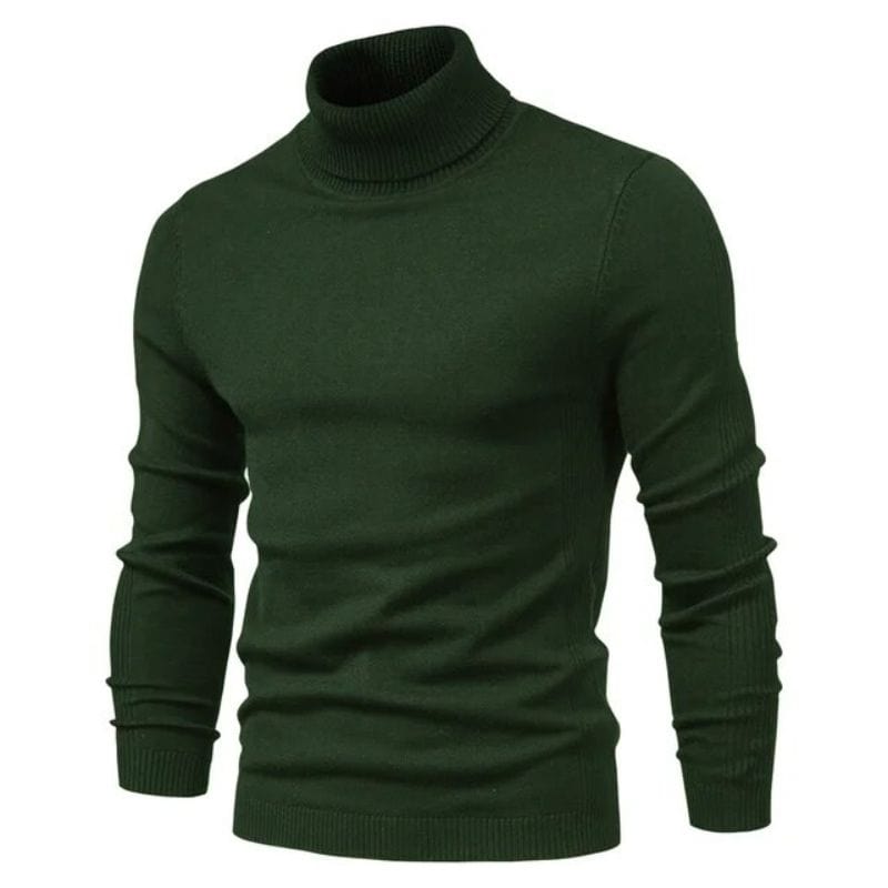 Pull Col Roulé Homme Slim | UltraFit Warm - The Steampunk Emporium Vert armée / S