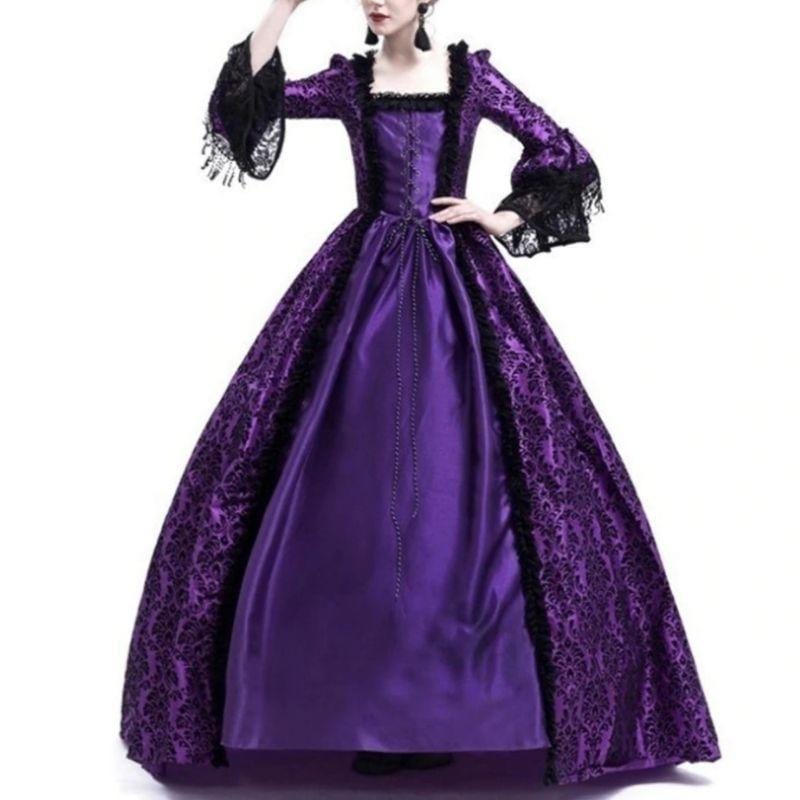 Robe de Mariée Gothique Violette | Mystical Noirceur - The Steampunk Emporium