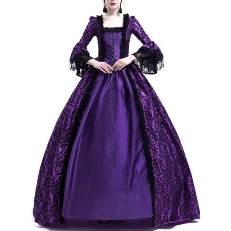 Robe de Mariée Gothique Violette | Mystical Noirceur - The Steampunk Emporium S