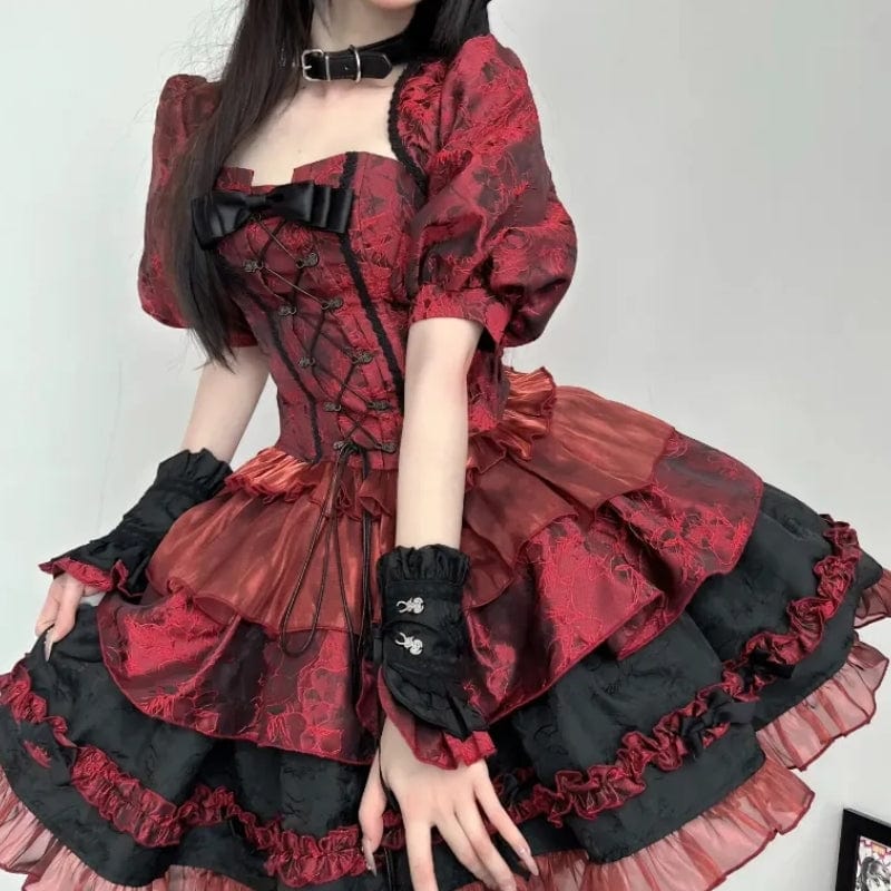 Robe Lolita Rouge | RedGown - The Steampunk Emporium