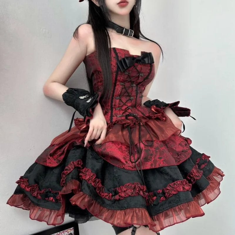 Robe Lolita Rouge | RedGown - The Steampunk Emporium