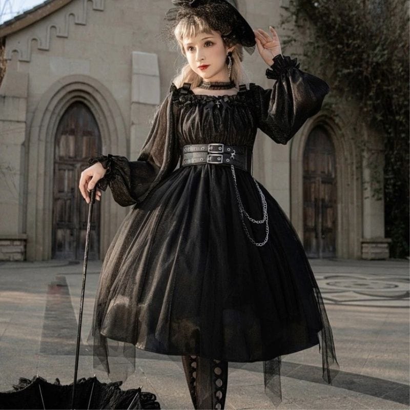 Robe Lolita Steampunk | MysticElegance - The Steampunk Emporium S / Noir