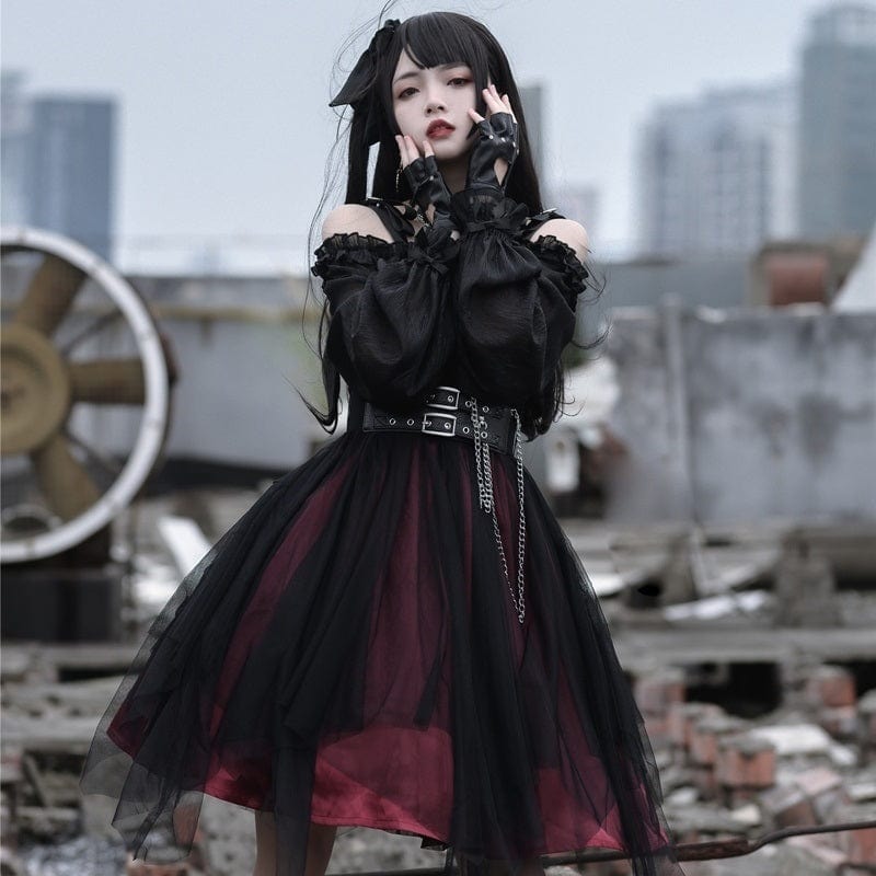 Robe Lolita Steampunk | MysticElegance - The Steampunk Emporium S / Rouge