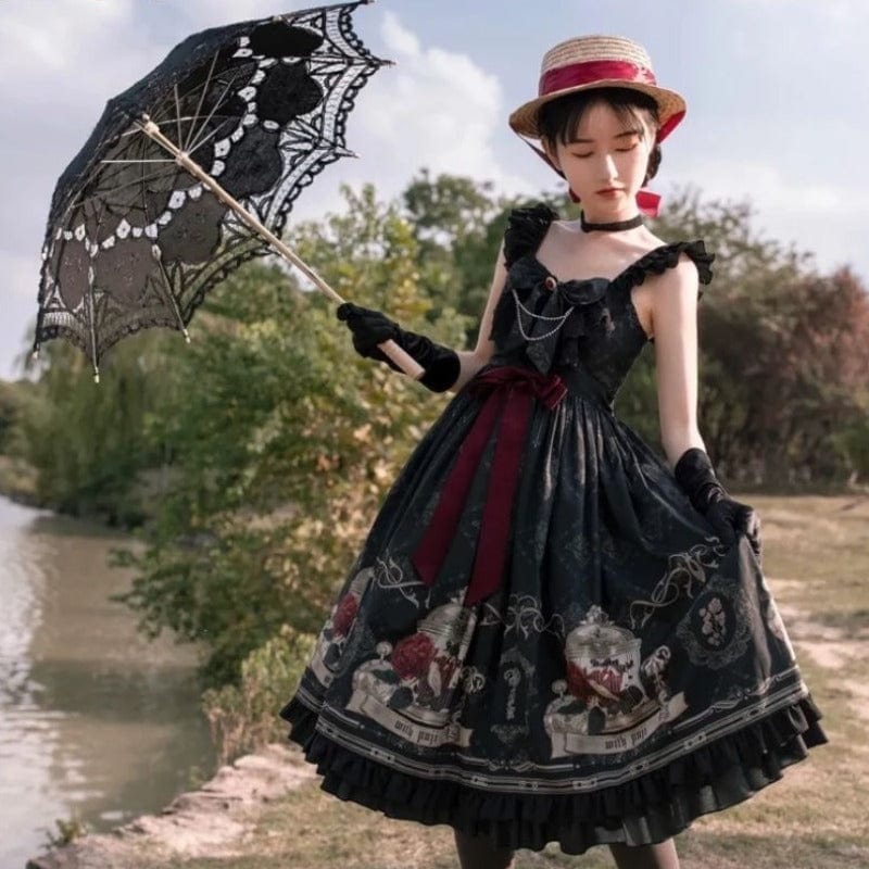 Robe Noire Lolita | BlackDiamond - The Steampunk Emporium