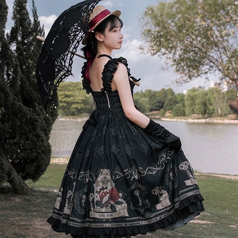 Robe Noire Lolita | BlackDiamond - The Steampunk Emporium