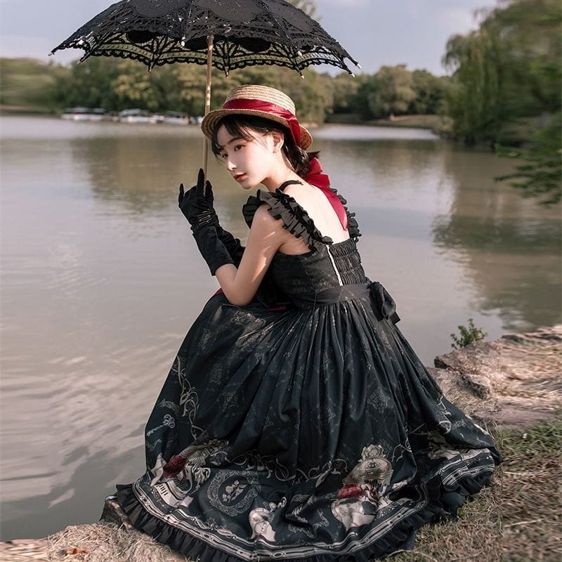 Robe Noire Lolita | BlackDiamond - The Steampunk Emporium