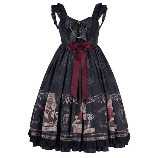 Robe Noire Lolita | BlackDiamond - The Steampunk Emporium S