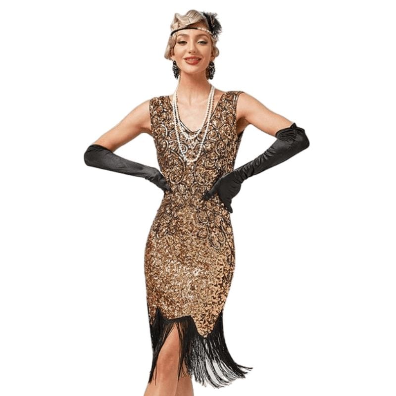 Robe Steampunk Cabaret Chic | Collection Mystique - The Steampunk Emporium XS / Or