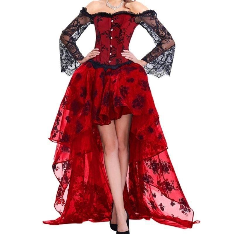 Robe Steampunk Rouge | Éclat Écarlate - The Steampunk Emporium